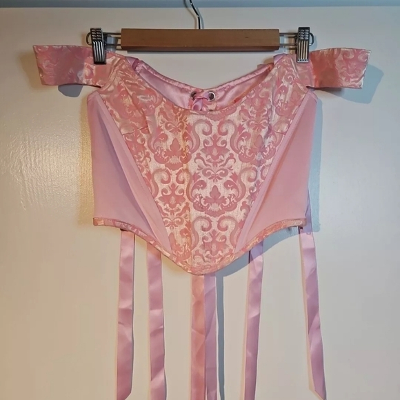 Sugar Thrillz Tops - Sugar thrillz pink corset top sz small